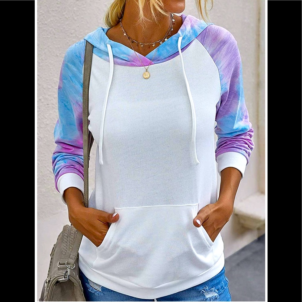 ☮️ Beautiful Tie Dye Long Sleeve Hoodie